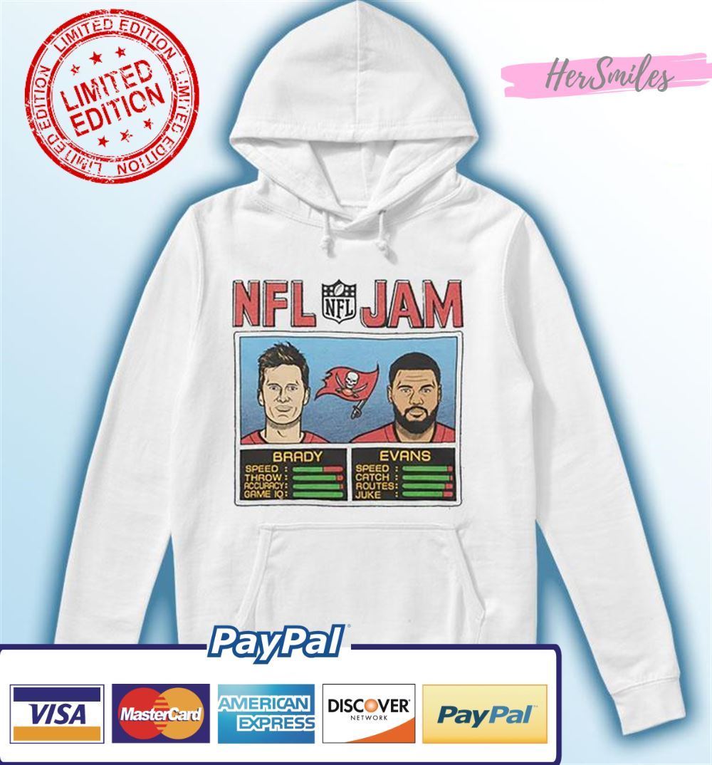 NFL Jam Tampa Bay Buccaneers Brady And Evans Unisex T-Shirt