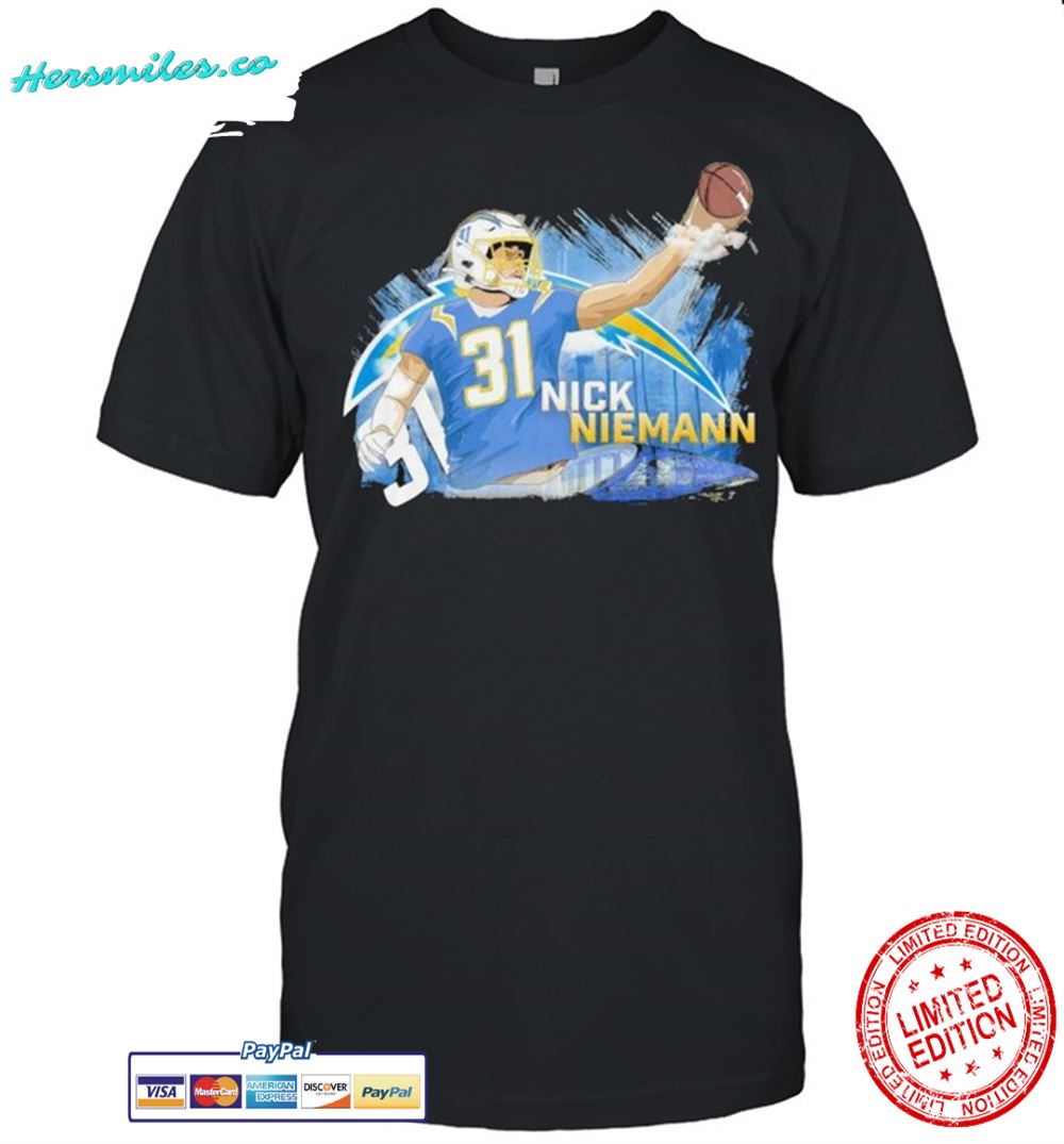 Nick Niemann 31 Los Angeles Chargers shirt