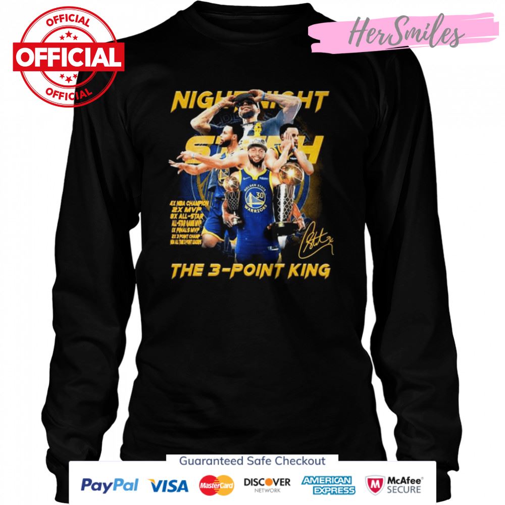 Night Night Steph Curry The 3-Point King Signatures Shirt Night Night Steph Curry The 3-Point King Signatures Shirt