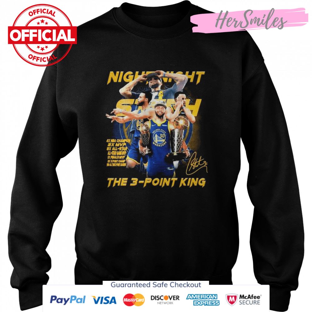 Night Night Steph Curry The 3-Point King Signatures Shirt Night Night Steph Curry The 3-Point King Signatures Shirt