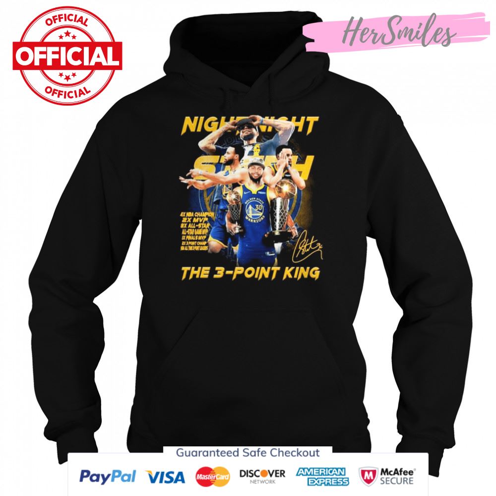 Night Night Steph Curry The 3-Point King Signatures Shirt Night Night Steph Curry The 3-Point King Signatures Shirt