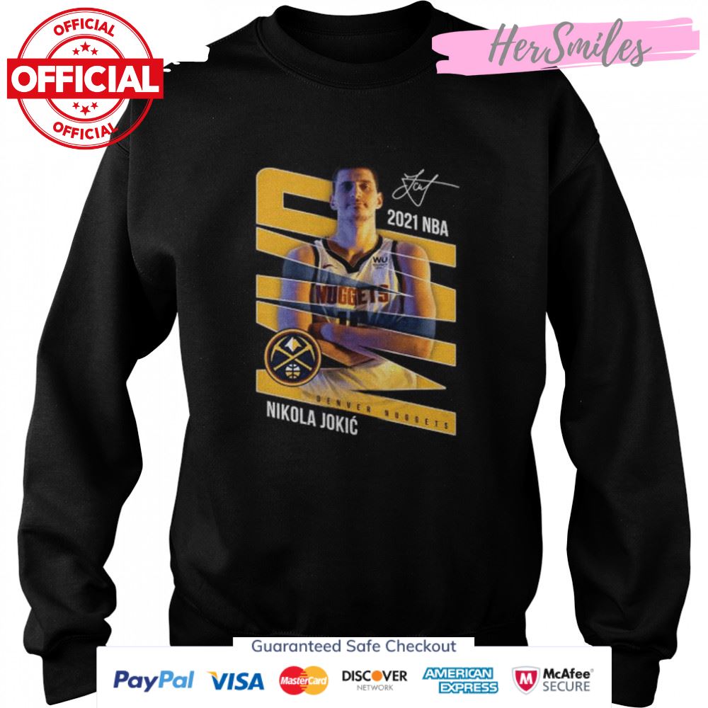 Nikola Jokic Denver Nuggets 2021 NBA MVP signature shirt Nikola Jokic Denver Nuggets 2021 NBA MVP signature shirt