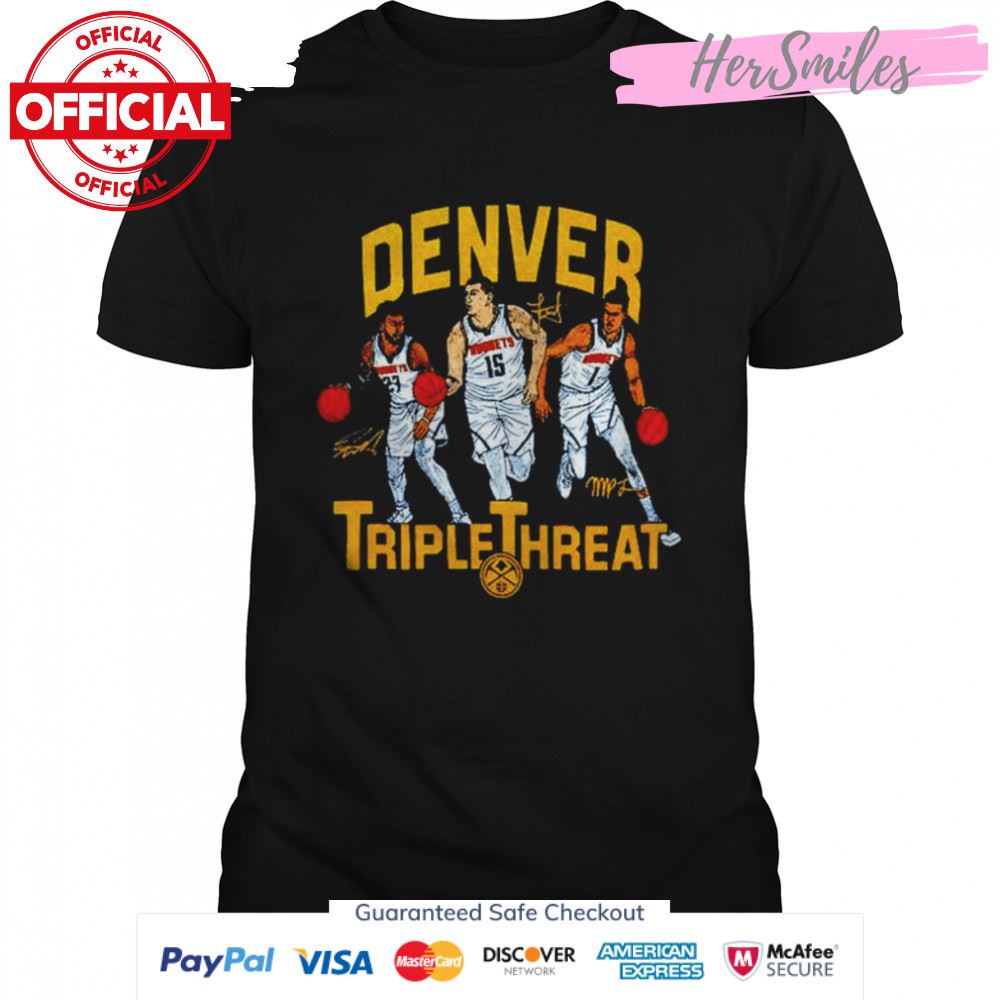 Nuggets Triple Threat Jokic Murray signature shirt