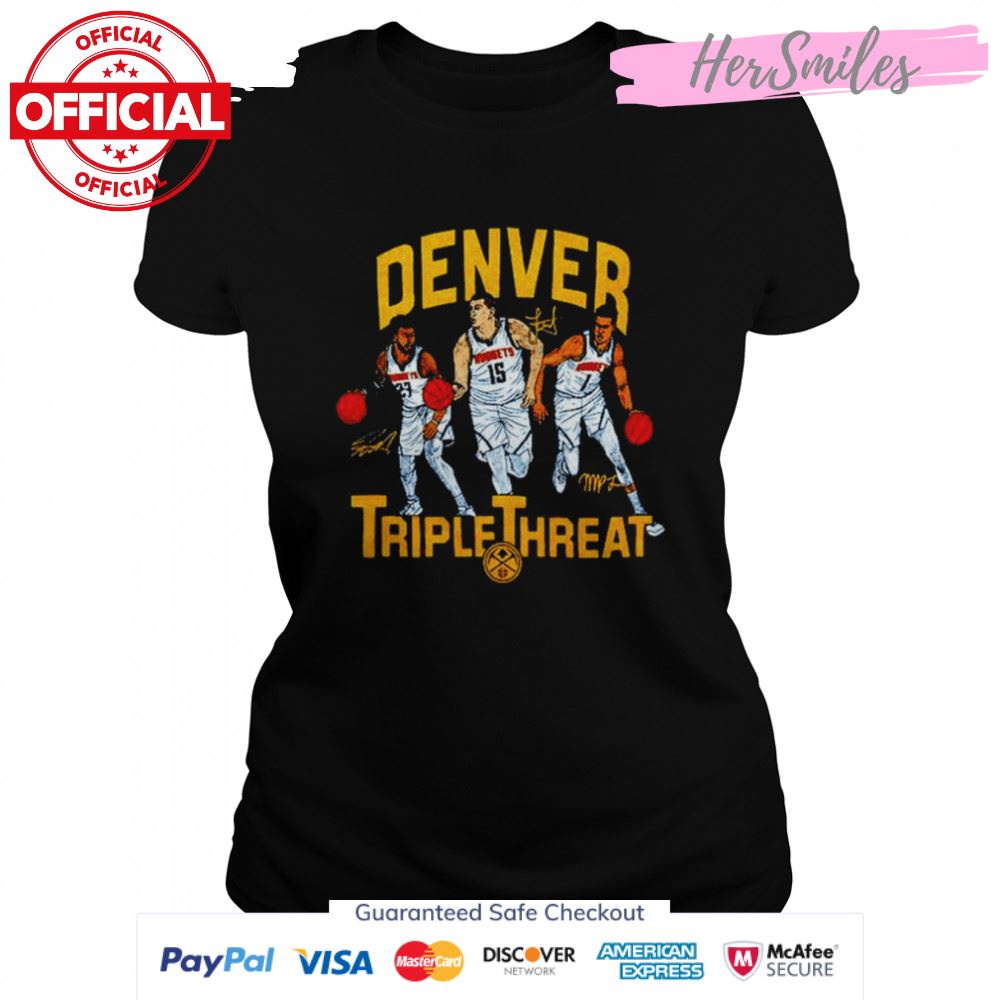 Nuggets Triple Threat Jokic Murray signature shirt