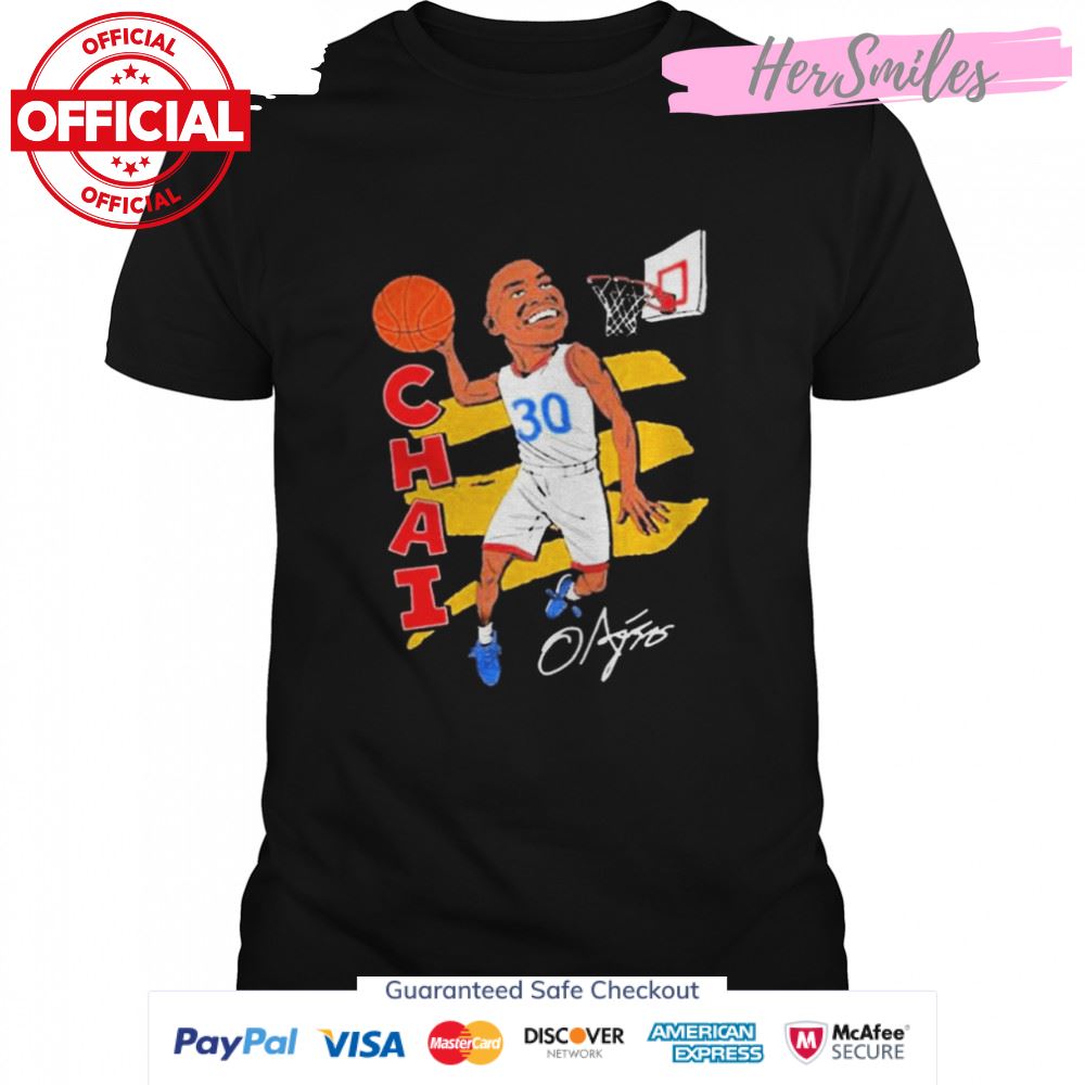 Ochai Agbaji 30 Kansas Jayhawks Championship Basketball Signature T-Shirt