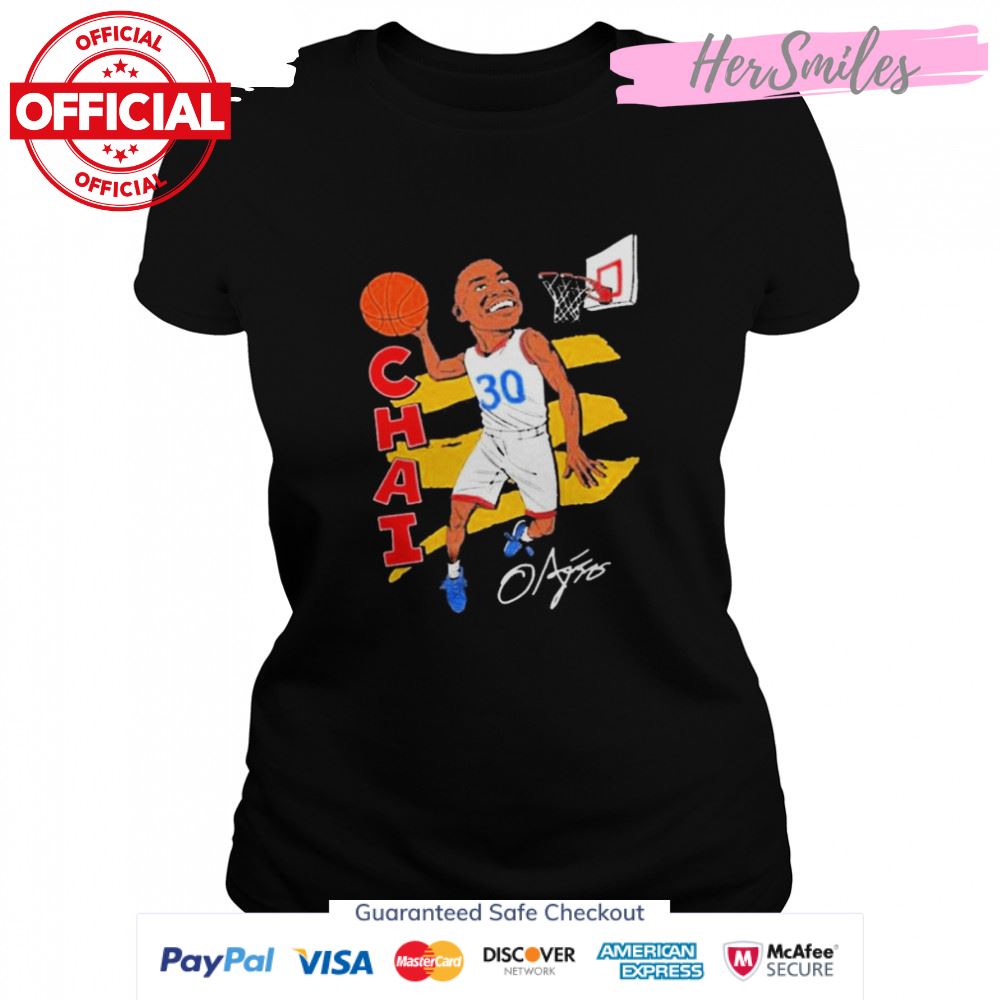 Ochai Agbaji 30 Kansas Jayhawks Championship Basketball Signature T-Shirt