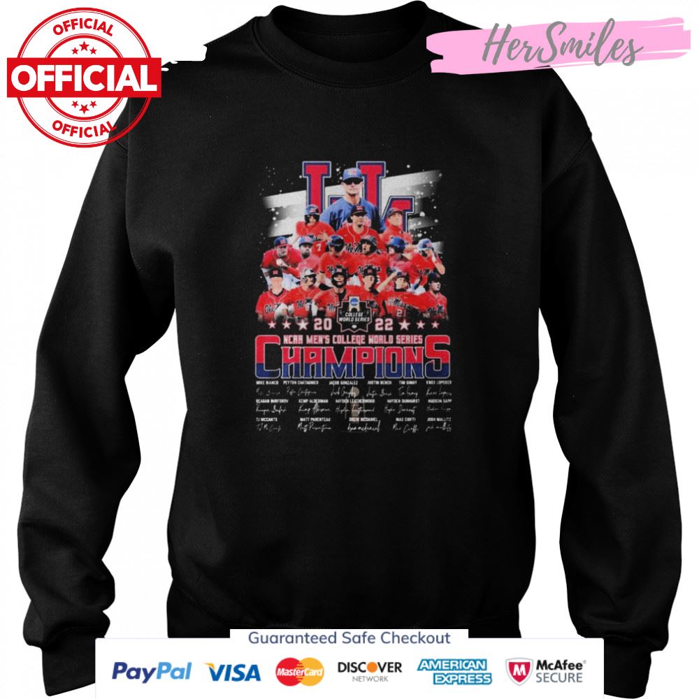 Ole Miss Rebels Baseball Team 2022 NCAA Men’s CWS Champions Signatures Shirt Ole Miss Rebels Baseball Team 2022 NCAA Men’s CWS Champions Signatures Shirt