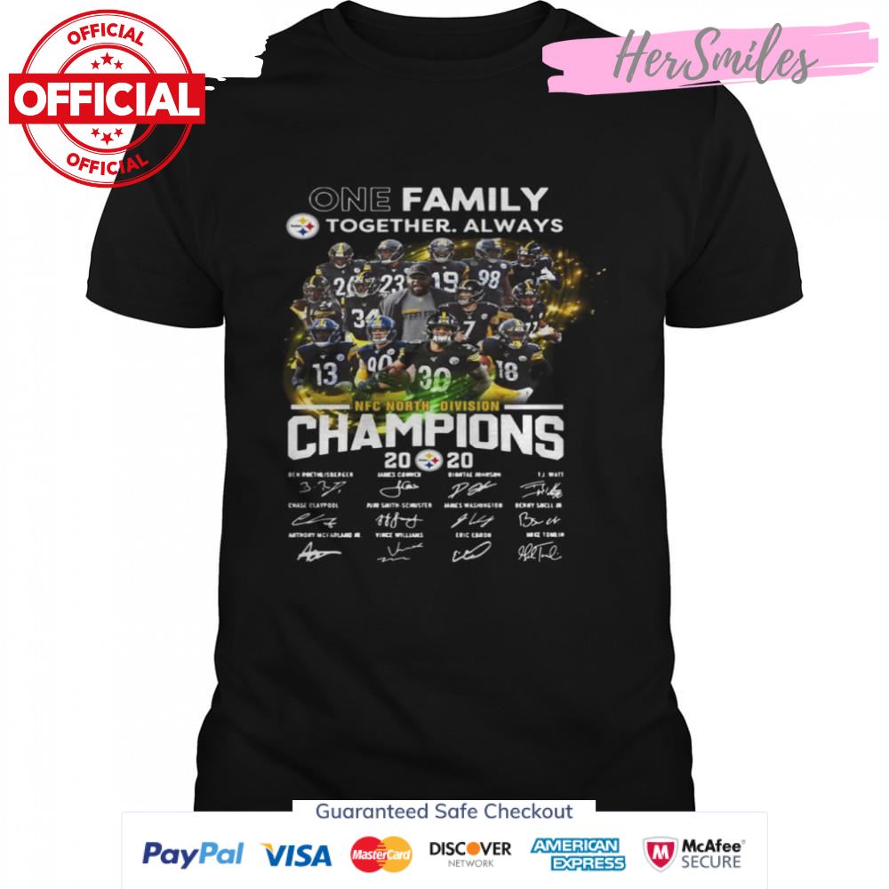 One Family Pittsburgh Steelers Together Always Nfc North Division Champions Signatures shirt