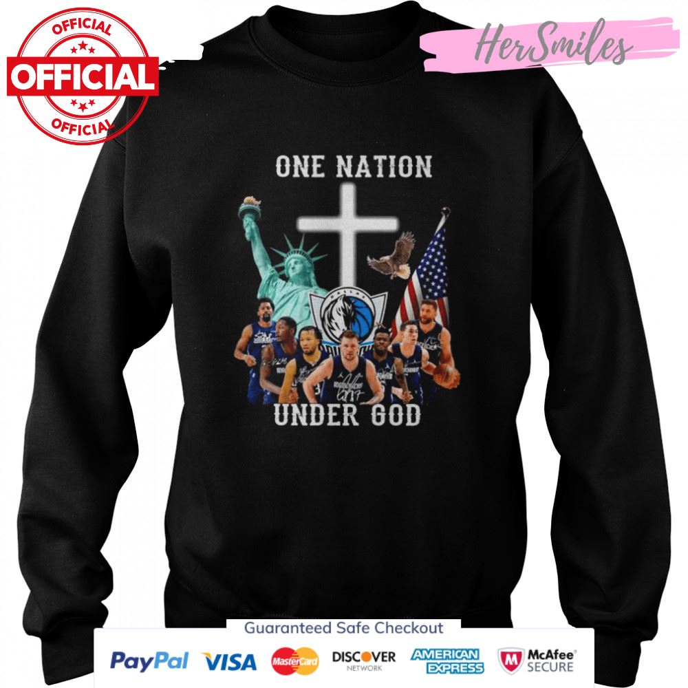 One nation under god Dallas mavericks signatures shirt One nation under god Dallas mavericks signatures shirt
