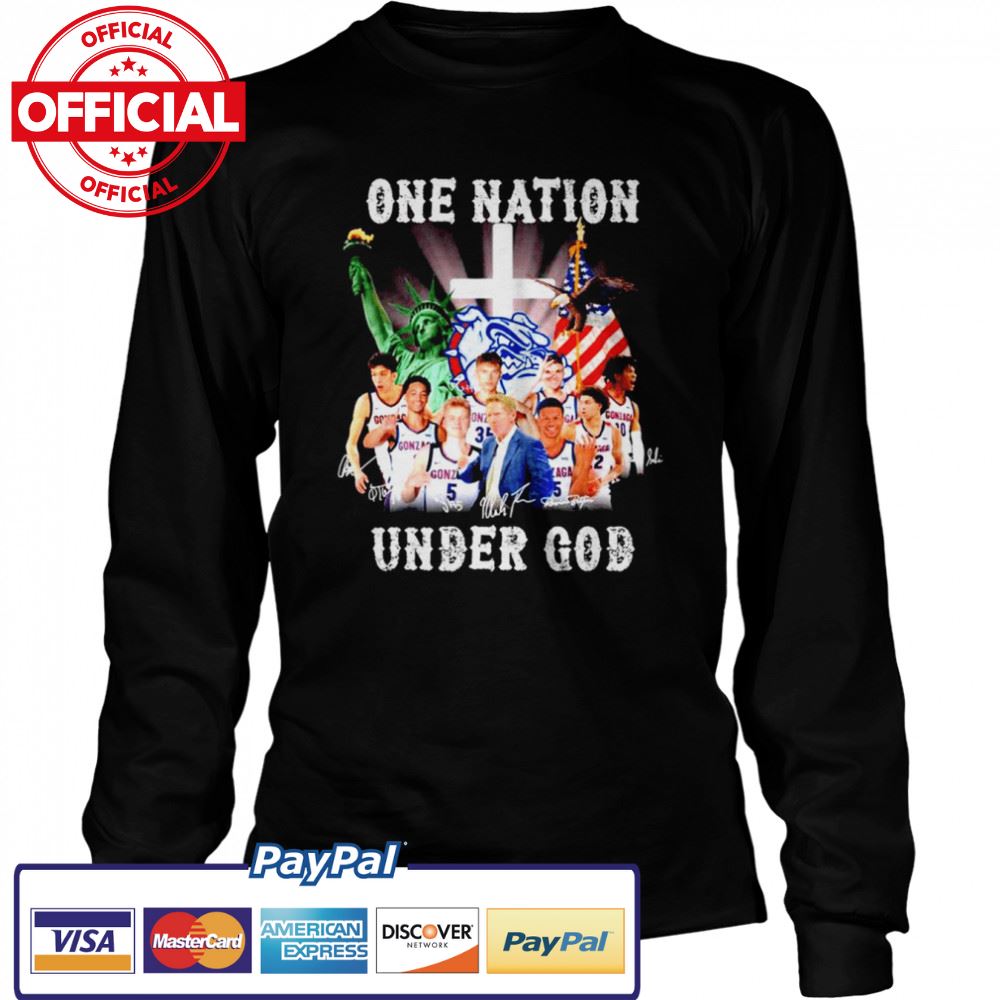 One Nation Under God Gonzaga Bulldogs Signatures Shirt One Nation Under God Gonzaga Bulldogs Signatures Shirt