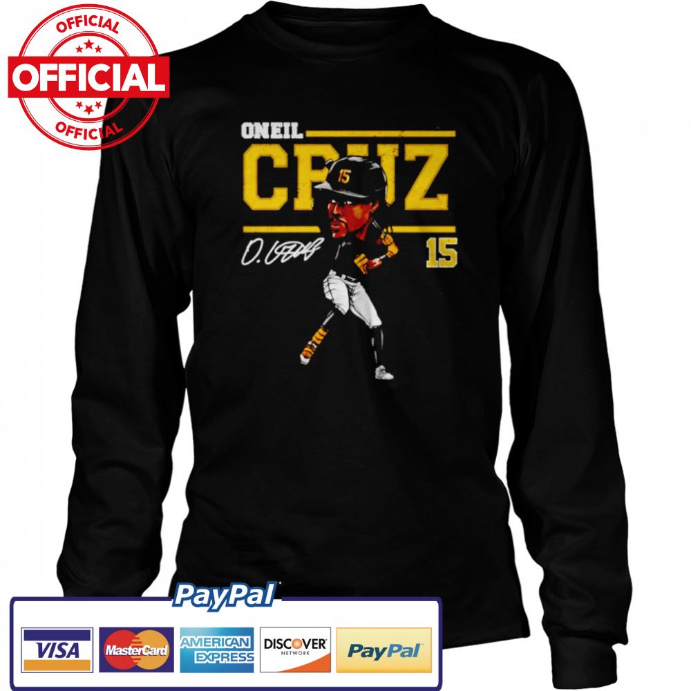 Oneil Cruz Pittsburgh Pirates Cartoon signature shirt Oneil Cruz Pittsburgh Pirates Cartoon signature shirt