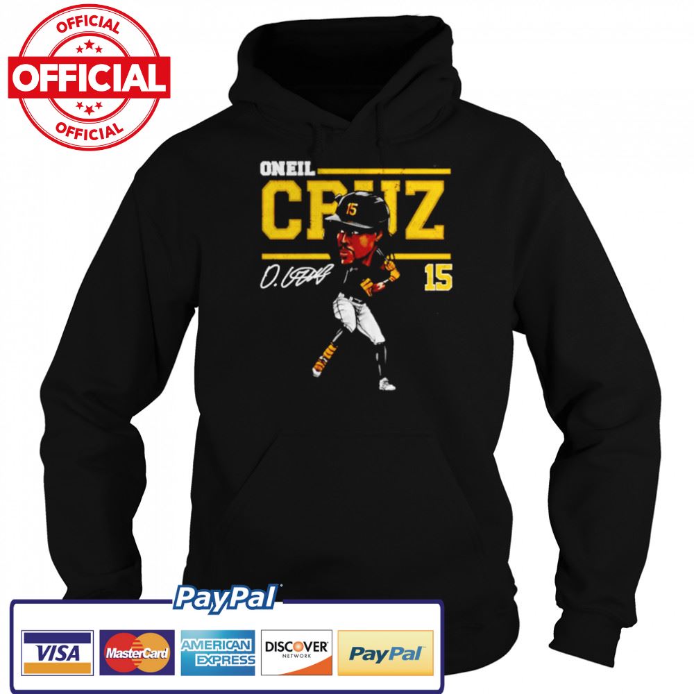 Oneil Cruz Pittsburgh Pirates Cartoon signature shirt Oneil Cruz Pittsburgh Pirates Cartoon signature shirt