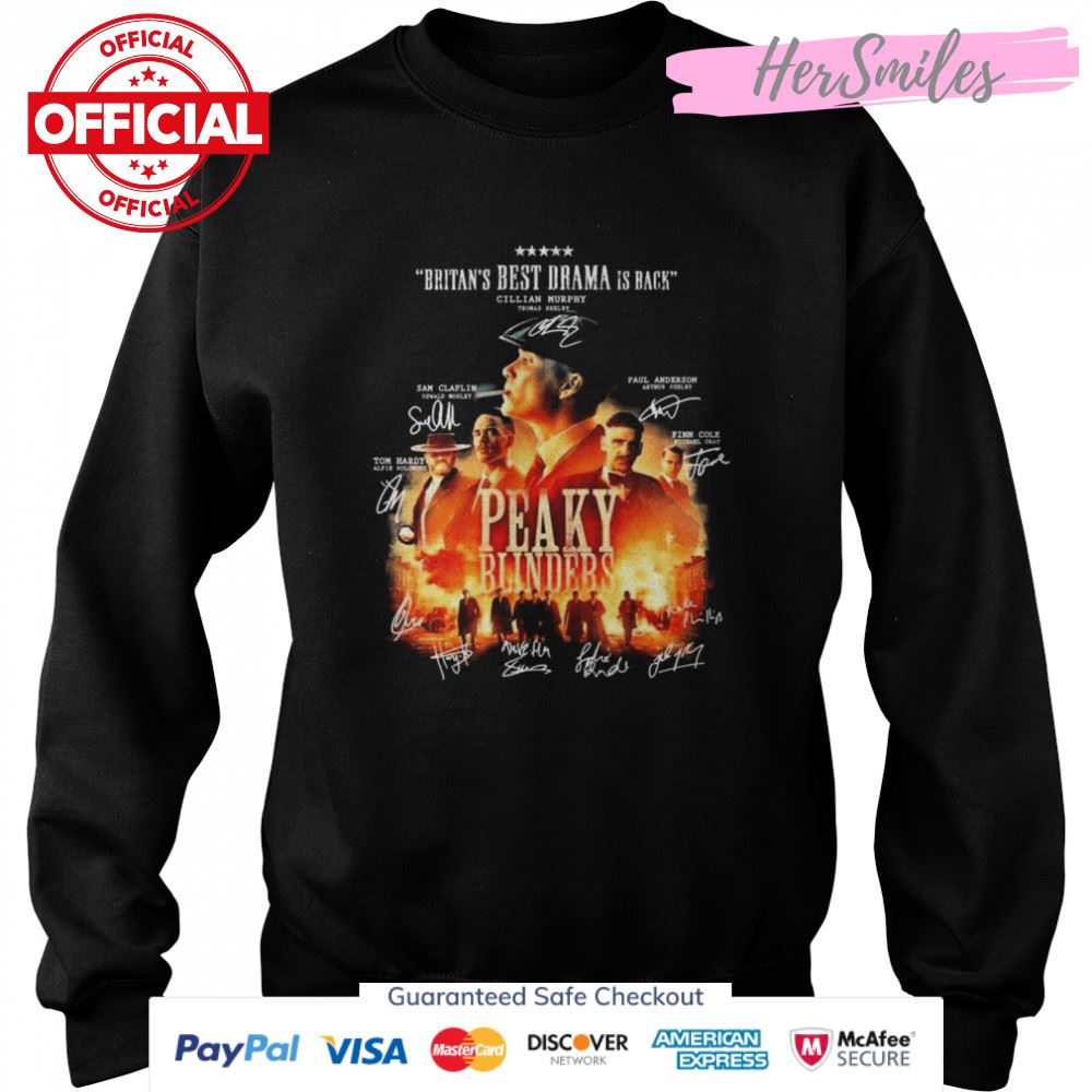Peaky Blinders Britain’s Best Drama Is Back Signatures Shirt Peaky Blinders Britain’s Best Drama Is Back Signatures Shirt