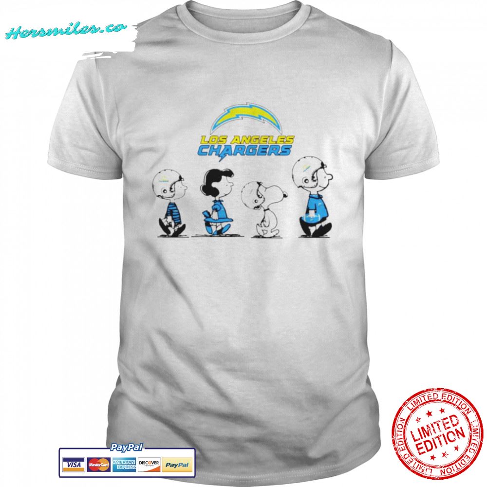 Peanuts Characters Los Angeles Chargers Football team t-shirt