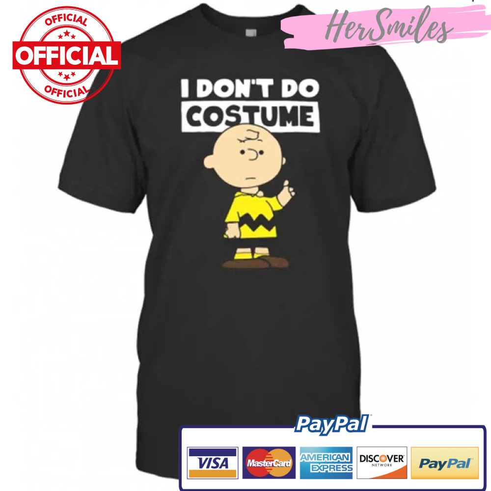 Peanuts Charlie Brown I Don’t Do Costume Halloween T-Shirt
