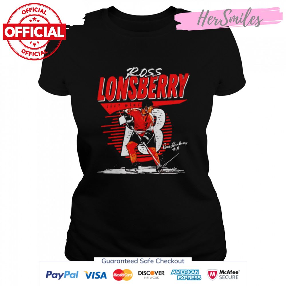 Philadelphia Flyers Ross Lonsberry left wing signature shirt