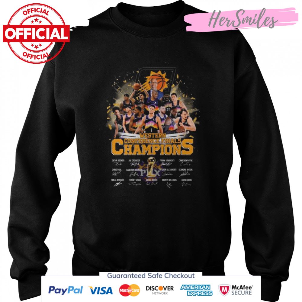 Phoenix Suns western conference finals champions signatures shirt Phoenix Suns western conference finals champions signatures shirt