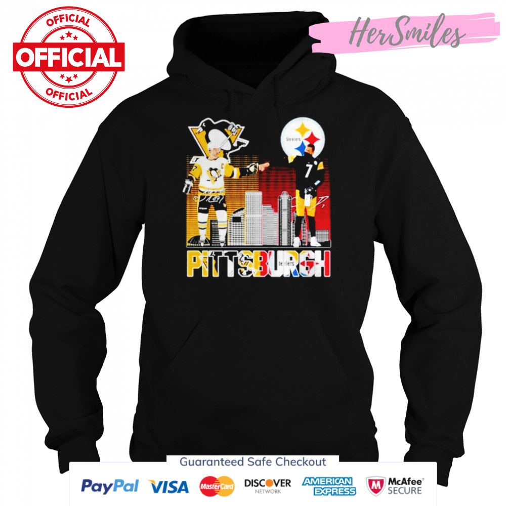 Pittsburgh Sports Teams Sidney Crosby and Ben Roethlisberger signatures shirt Pittsburgh Sports Teams Sidney Crosby and Ben Roethlisberger signatures shirt