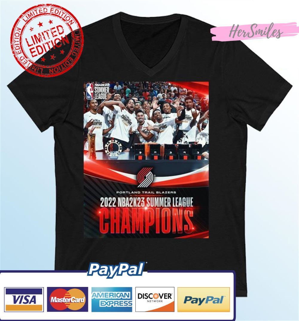 Portland Trail Blazers Team 2022 NBA 2K23 Summer League Champions Unisex T-Shirt