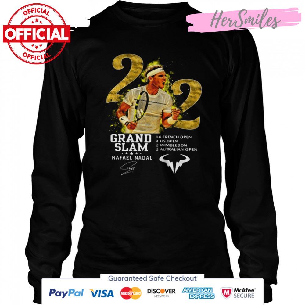 Rafael Nadal 22 Grand Slam Signature Shirt Rafael Nadal 22 Grand Slam Signature Shirt