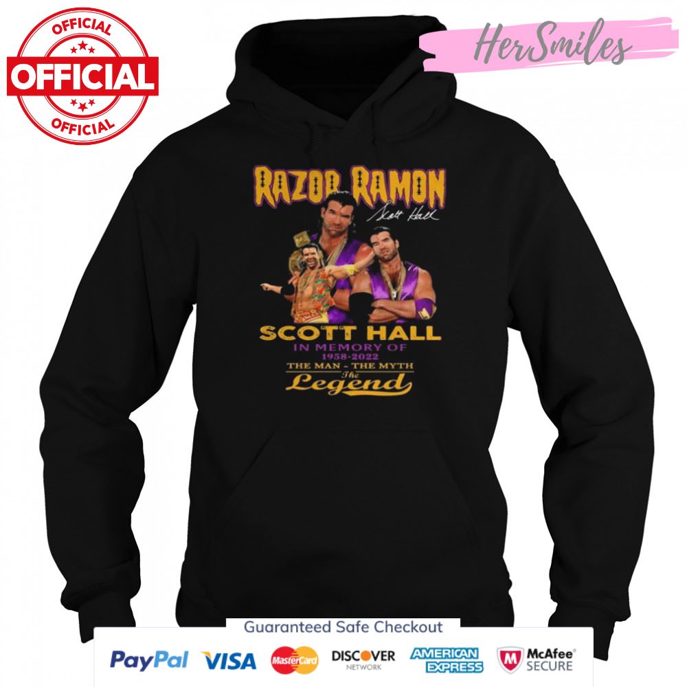 Razor Ramon Scott Hall in memory of 1958 2022 the man the myth the legend signature shirt Razor Ramon Scott Hall in memory of 1958 2022 the man the myth the legend signature shirt