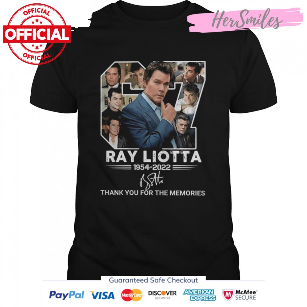 Rip 67 Ray Liotta 1954-2022 thank you for the memories signature shirt