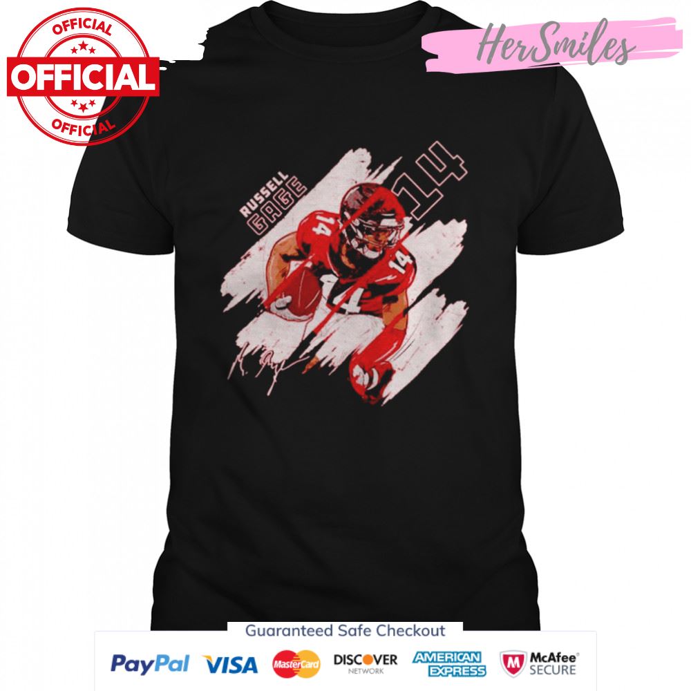 Russell Gage Tampa Bay Buccaneers Stripes signature shirt