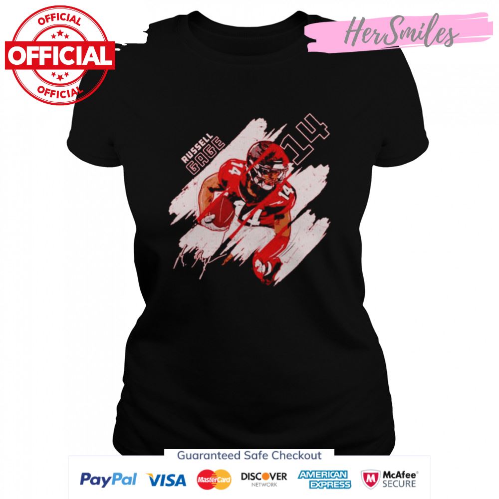 Russell Gage Tampa Bay Buccaneers Stripes signature shirt