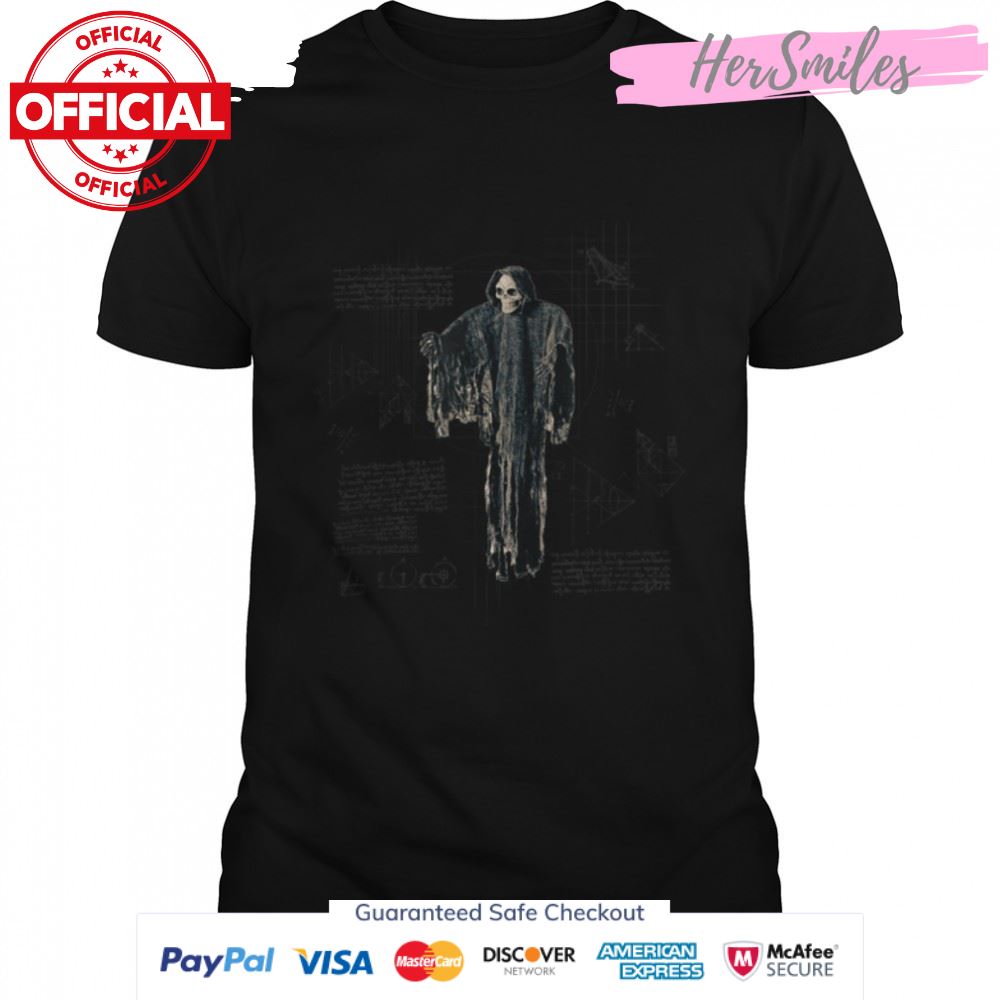Scary Halloween Ghost With Skull Face – Ghost Core Aesthetic T-Shirt