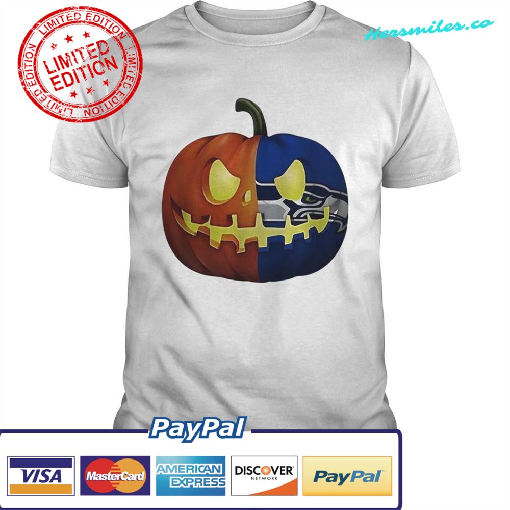 Seattle Seahawks pumpkin Halloween shirt