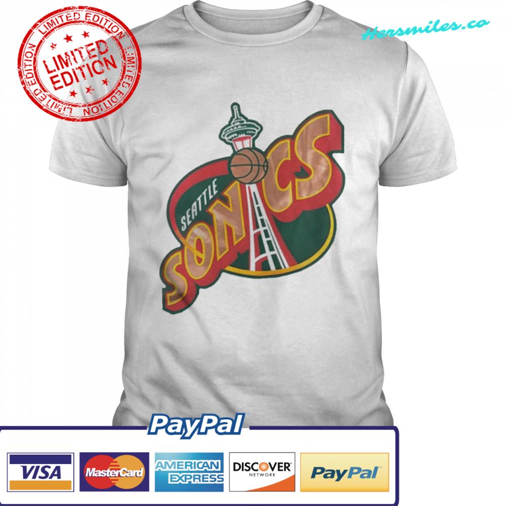 Seattle Seahawks Supersonics logo T-shirt