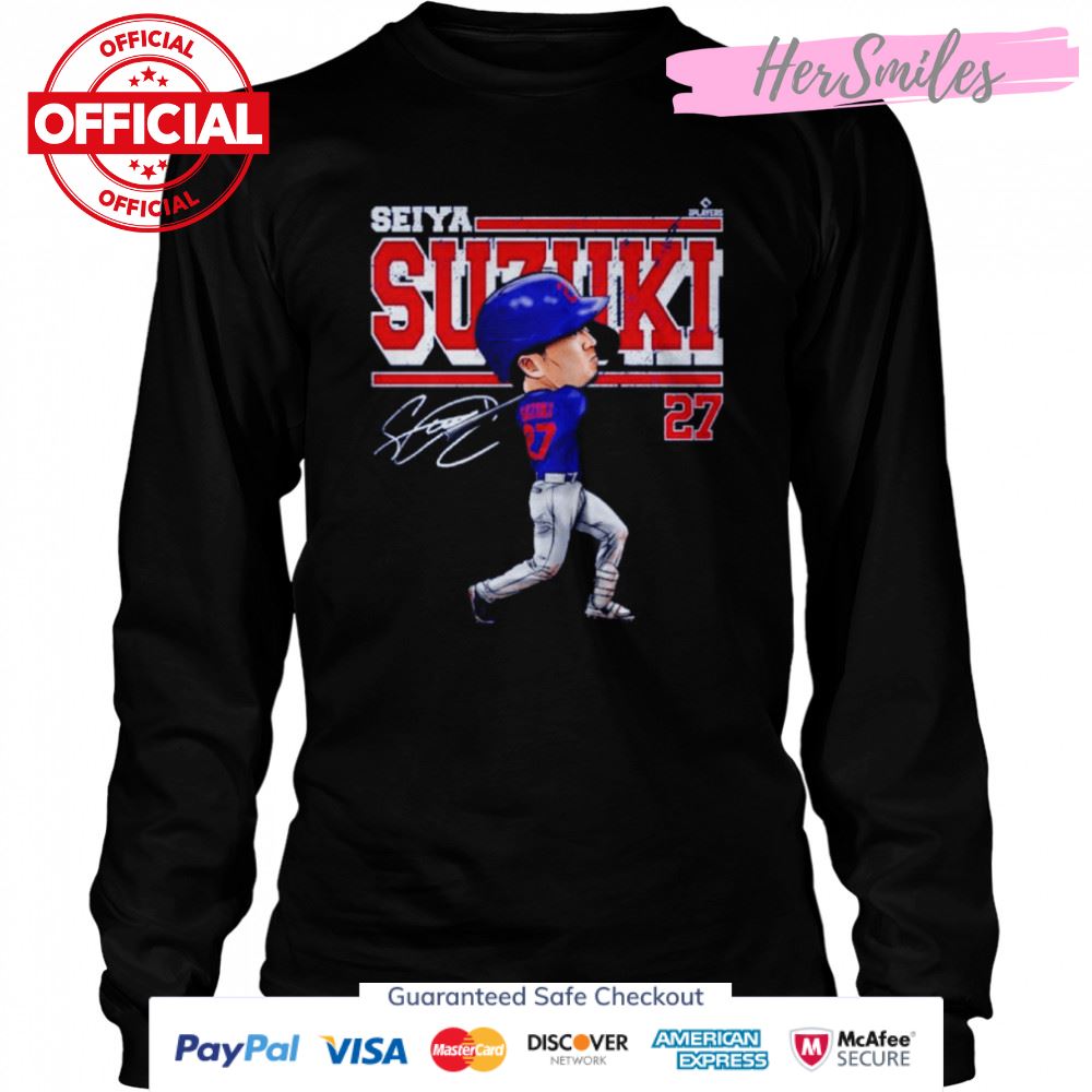 Seiya Suzuki Chicago C Cartoon Baseball Signatures Shirt Seiya Suzuki Chicago C Cartoon Baseball Signatures Shirt