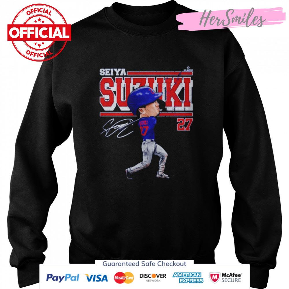 Seiya Suzuki Chicago C Cartoon Baseball Signatures Shirt Seiya Suzuki Chicago C Cartoon Baseball Signatures Shirt