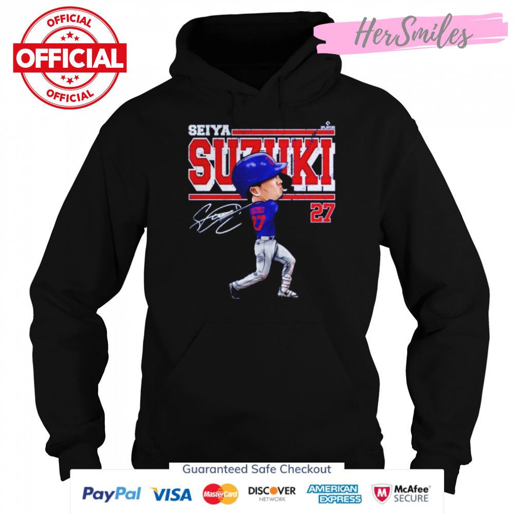 Seiya Suzuki Chicago C Cartoon Baseball Signatures Shirt Seiya Suzuki Chicago C Cartoon Baseball Signatures Shirt