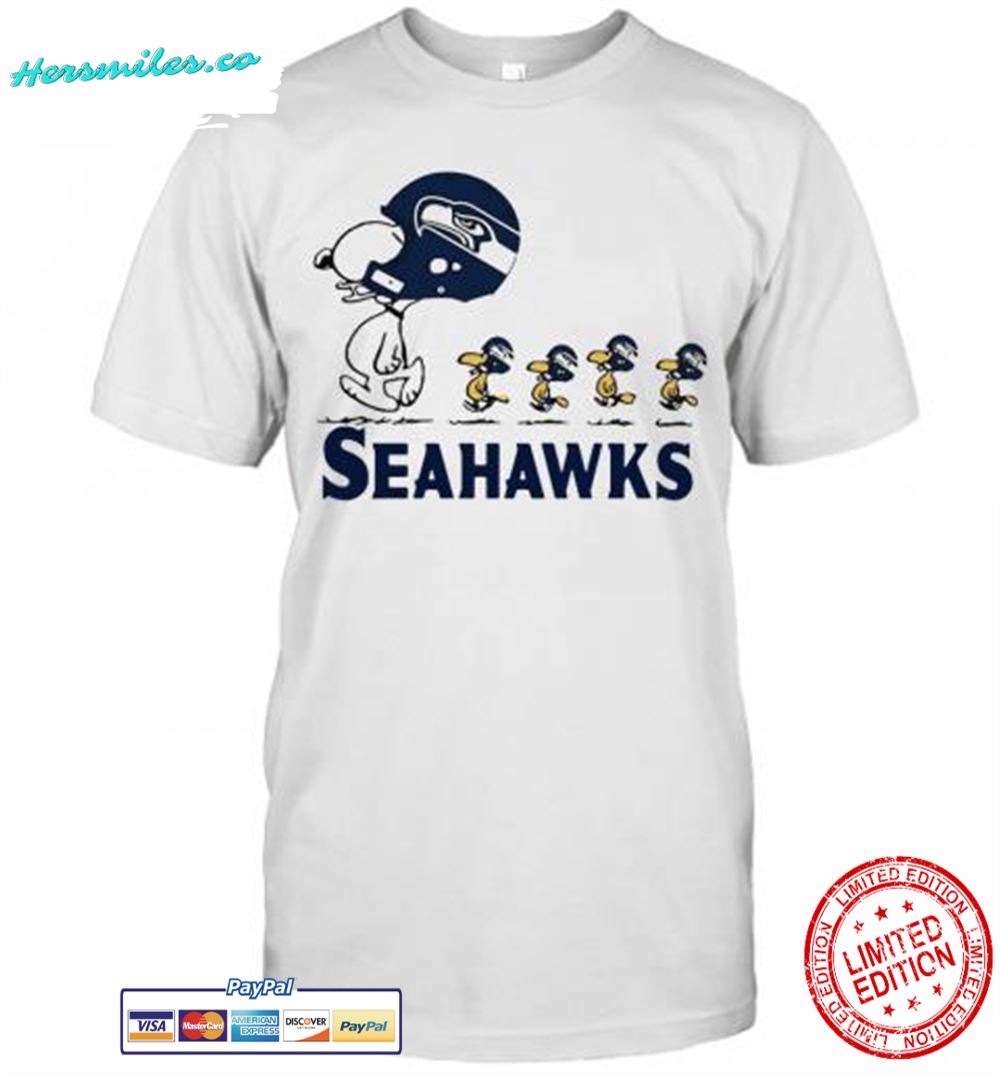Snoopy Seattle Seahawks Woodstock T-Shirt