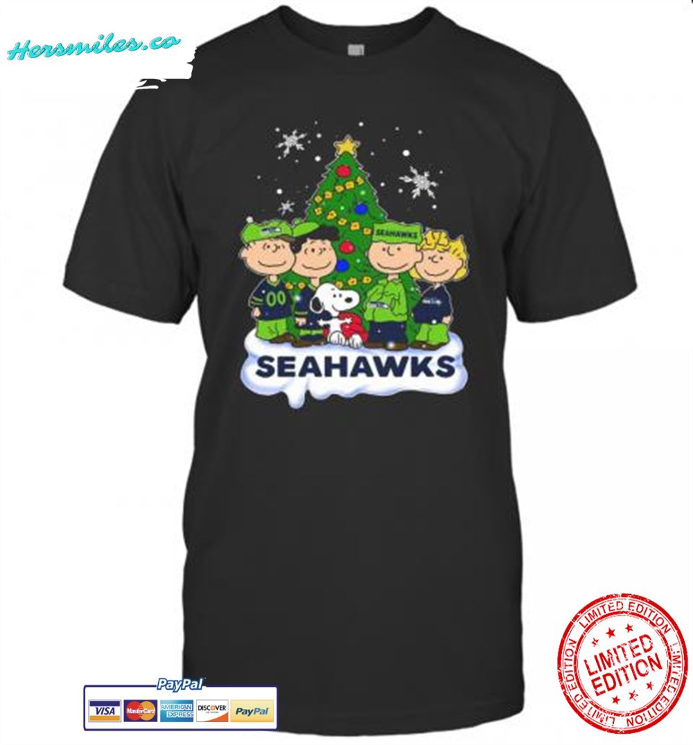Snoopy The Peanuts Seattle Seahawks Christmas T-Shirt