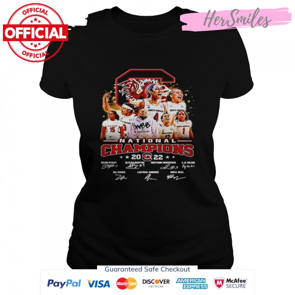 South Carolina Gamecocks National Champions 2022 signatures shirt