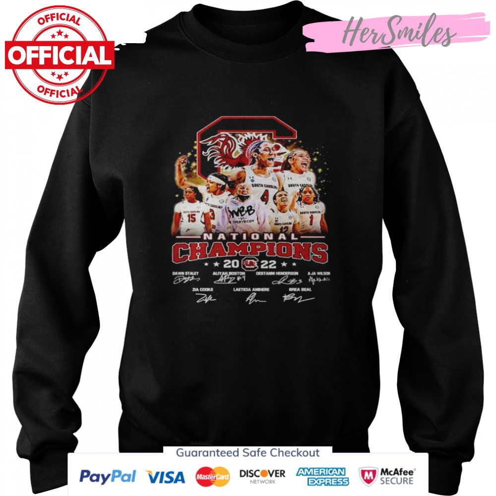 South Carolina Gamecocks National Champions 2022 signatures shirt South Carolina Gamecocks National Champions 2022 signatures shirt
