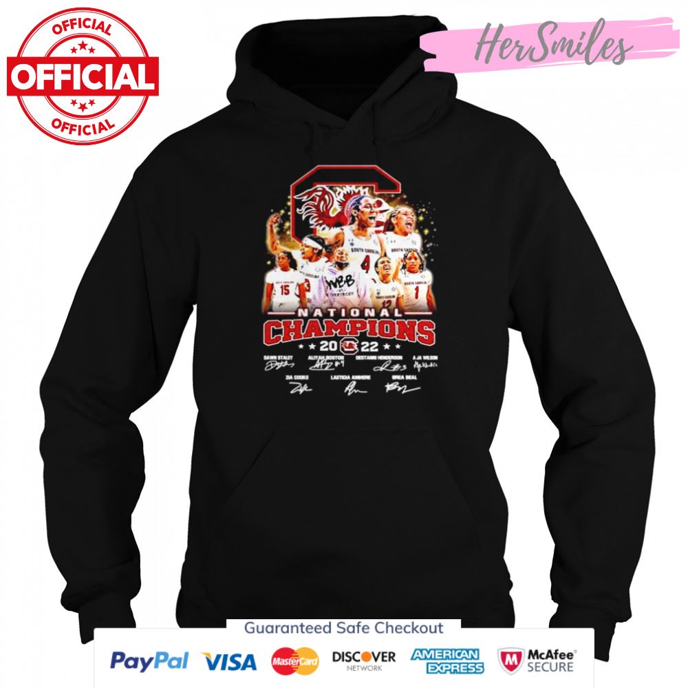 South Carolina Gamecocks women’s basketball winner 2022 National Champions signatures shirt South Carolina Gamecocks women’s basketball winner 2022 National Champions signatures shirt
