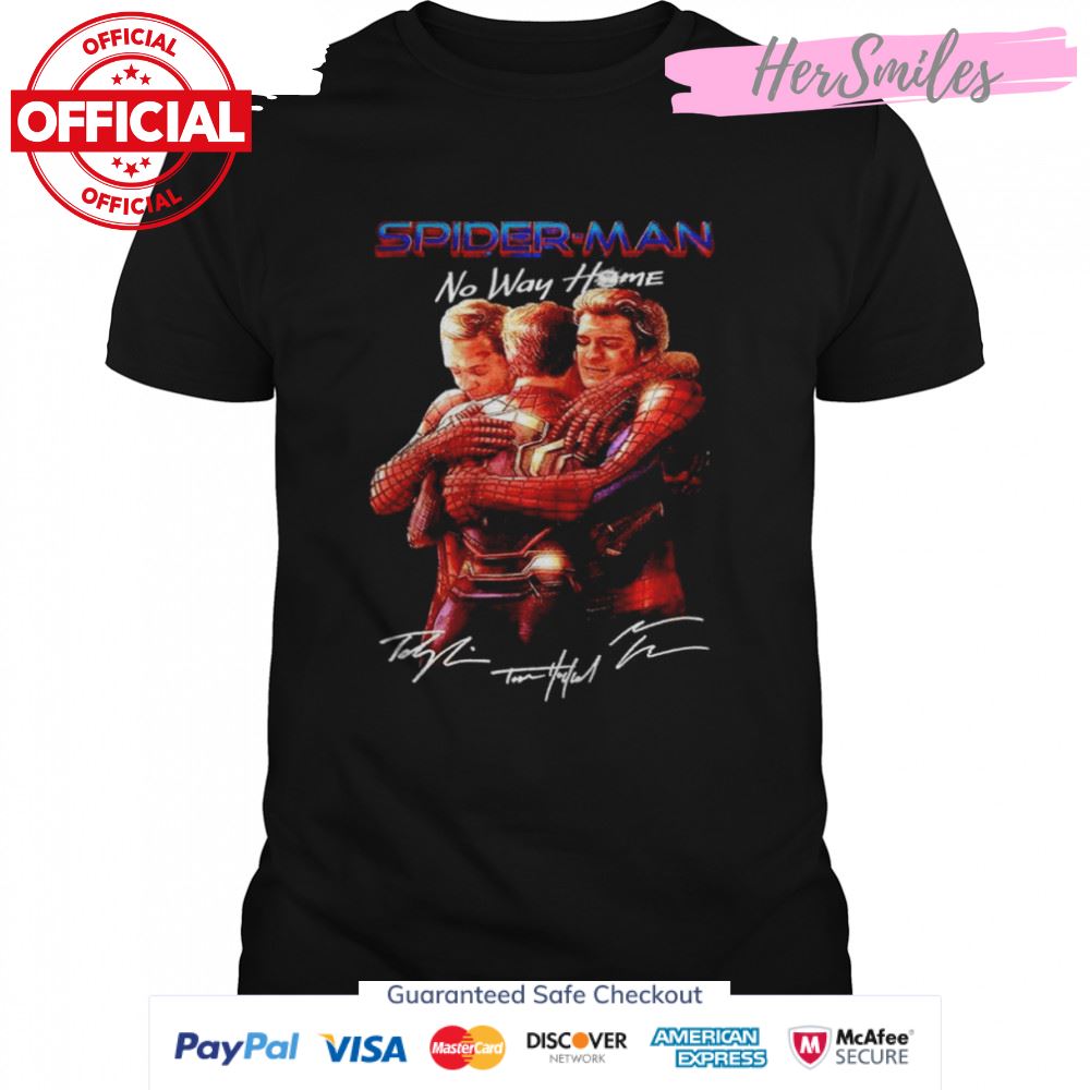 Spider Man No Way Home Spidey hug signatures shirt
