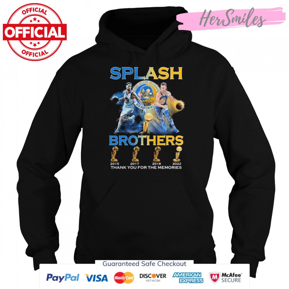 Splash Brother 2015 2017 2018 2022 thank you for the memories signatures shirt Splash Brother 2015 2017 2018 2022 thank you for the memories signatures shirt