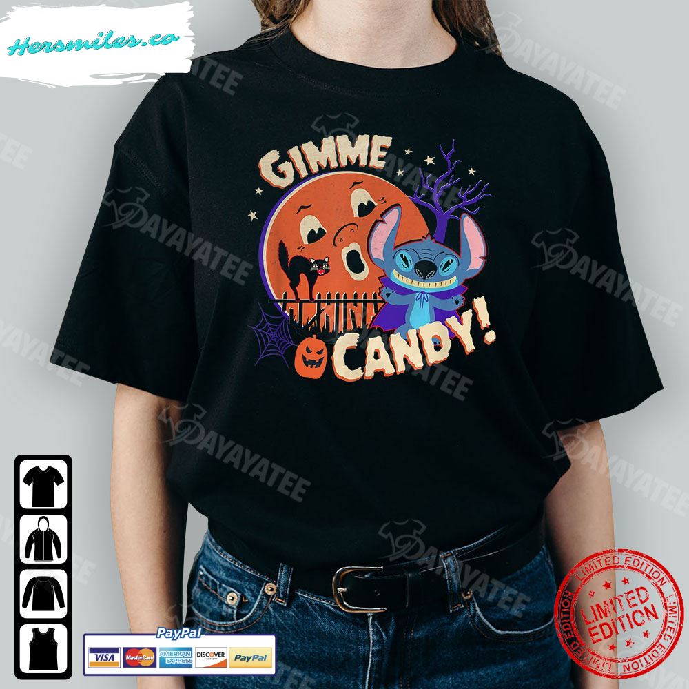 Spooky Disney Shirt Stitch Gimme Candy Halloween T-Shirt