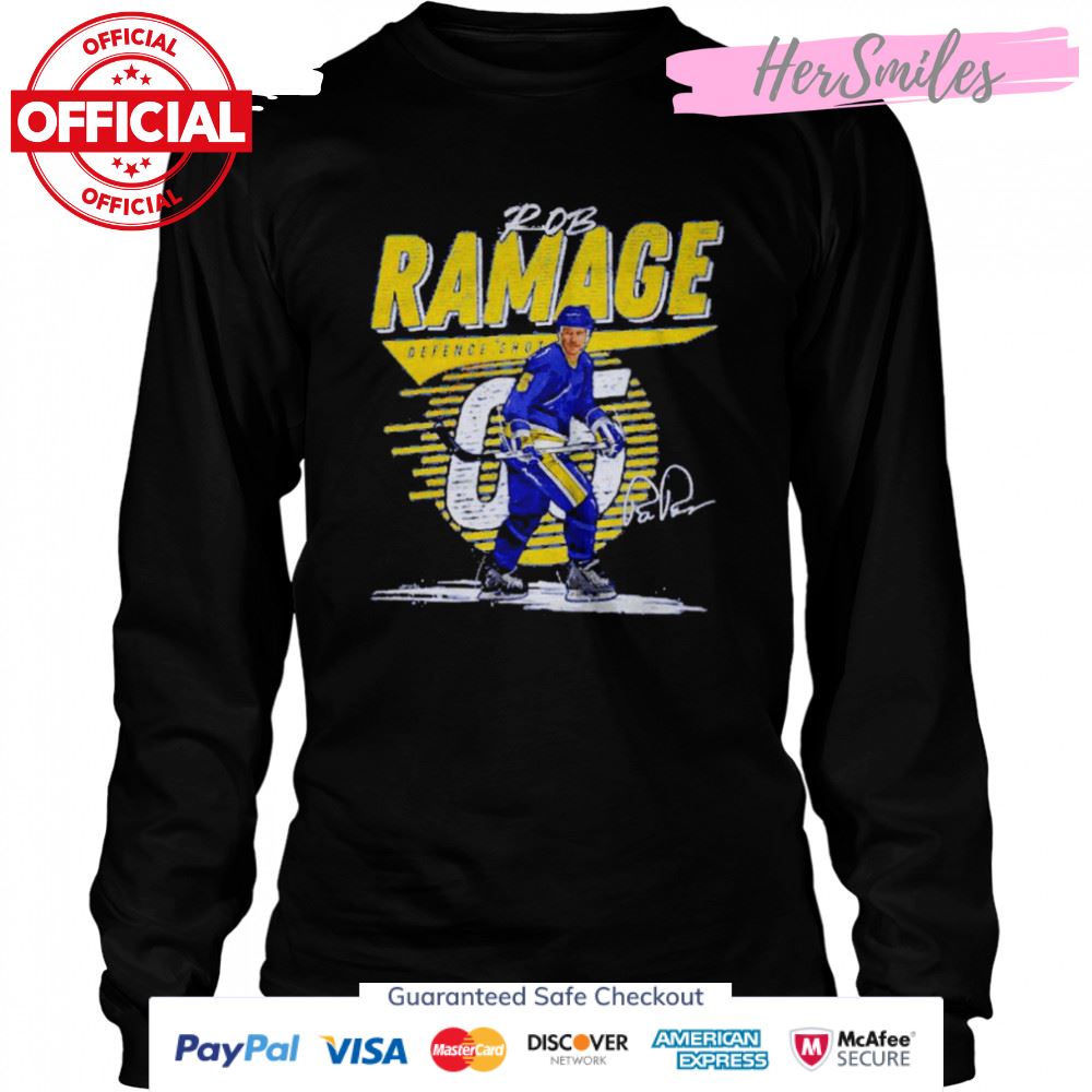 St. Louis Blues Rob Ramage defence shot signature shirt St. Louis Blues Rob Ramage defence shot signature shirt
