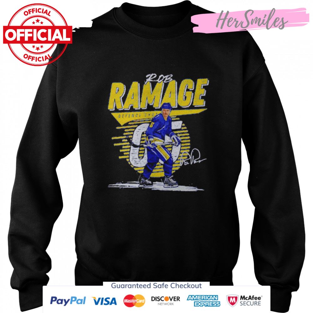 St. Louis Blues Rob Ramage defence shot signature shirt St. Louis Blues Rob Ramage defence shot signature shirt