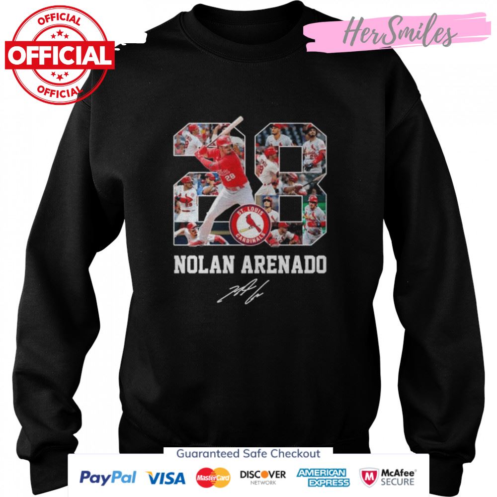 St. Louis Cardinals 28 Nolan Arenado signature shirt St. Louis Cardinals 28 Nolan Arenado signature shirt