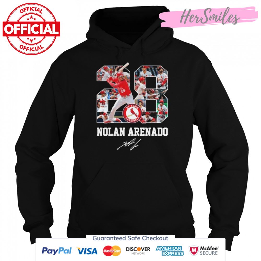 St. Louis Cardinals 28 Nolan Arenado signature shirt St. Louis Cardinals 28 Nolan Arenado signature shirt