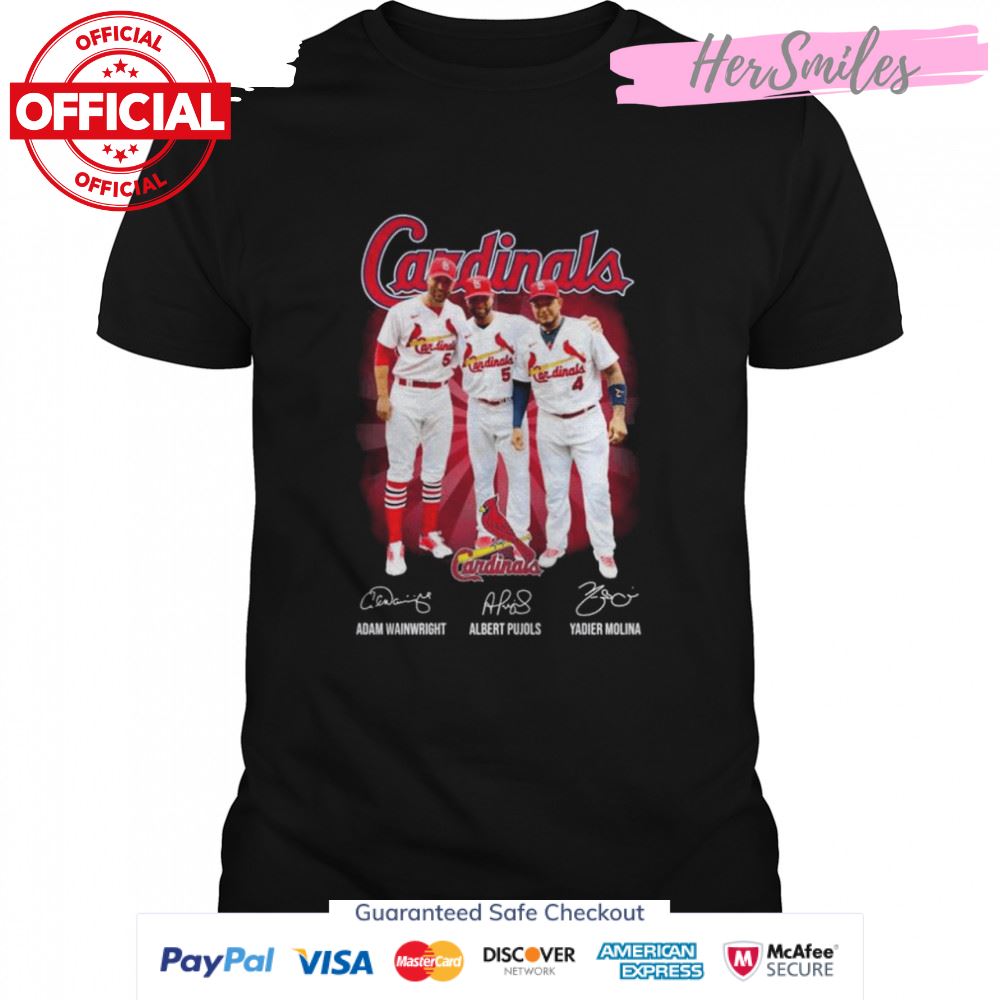 St. Louis Cardinals Adam Wainwright Albert Pujols and Yadier Molina signature shirt
