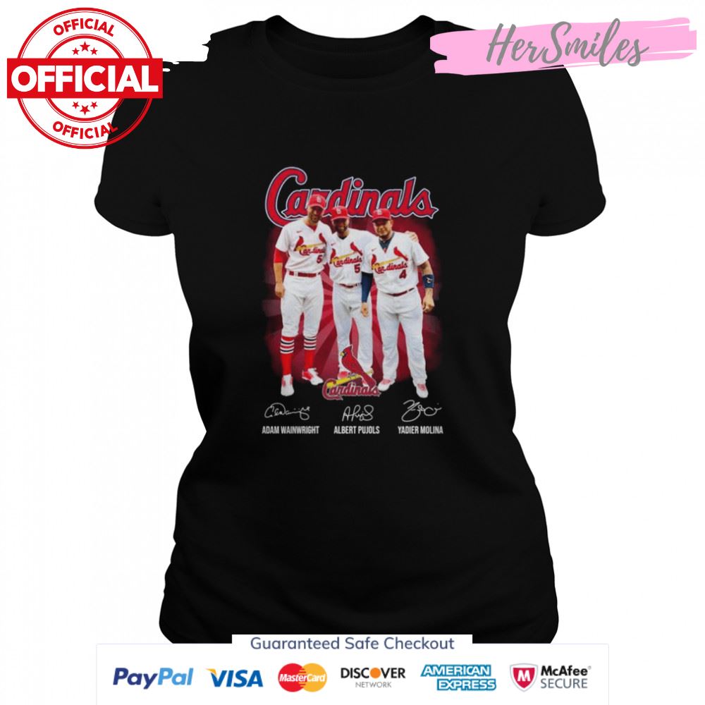 St. Louis Cardinals Adam Wainwright Albert Pujols and Yadier Molina signature shirt
