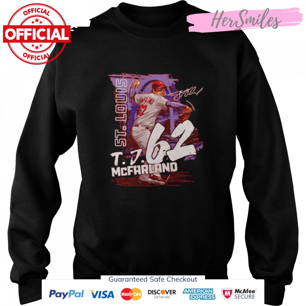 St. Louis Cardinals T.J. McFarland throw the ball signature shirt St. Louis Cardinals T.J. McFarland throw the ball signature shirt