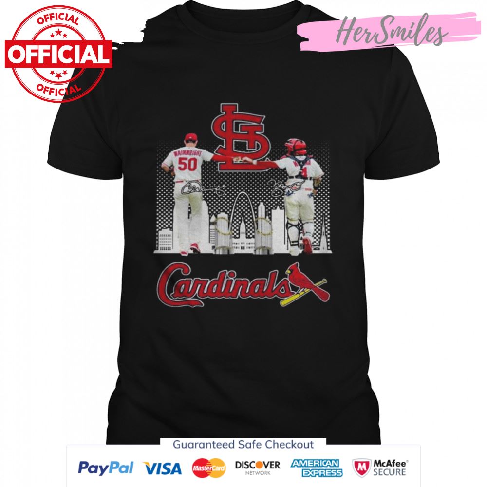 St. Louis Cardinals Wainwright and Molina signatures shirt